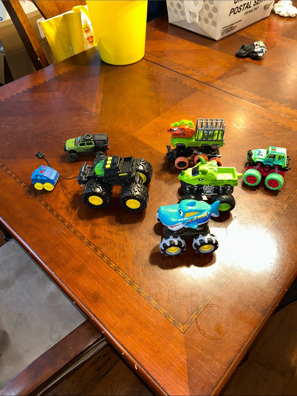Monster Truck Dinosaur Shark Toy Vehicle Lot – 7 Pieces